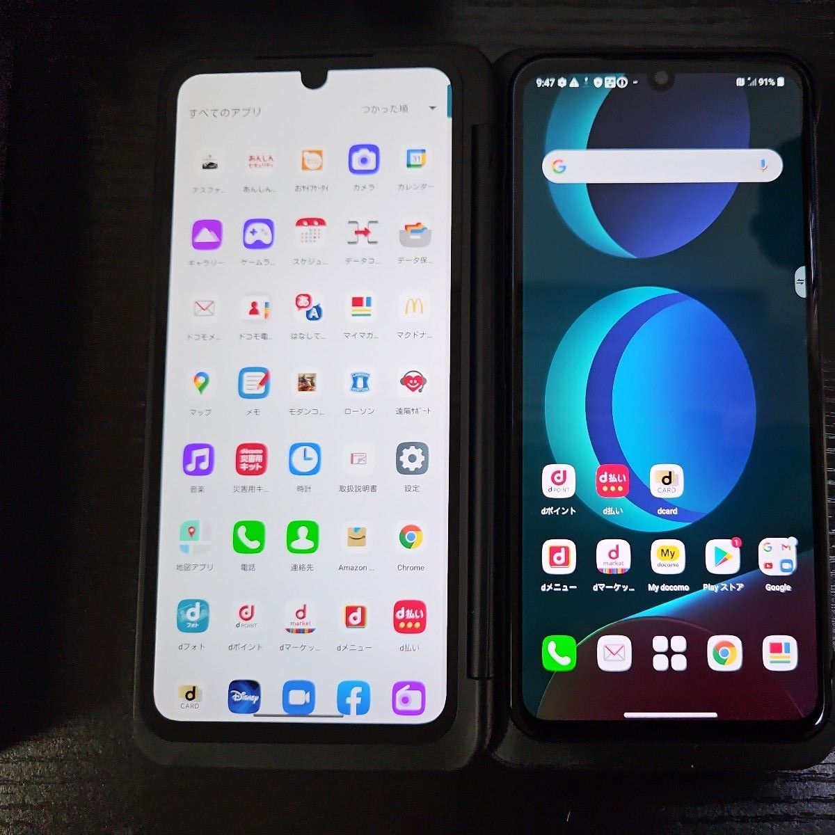 simフリー/動作確認済/L-51A LG V60 ThinQ 5G デュアルスクリーン付