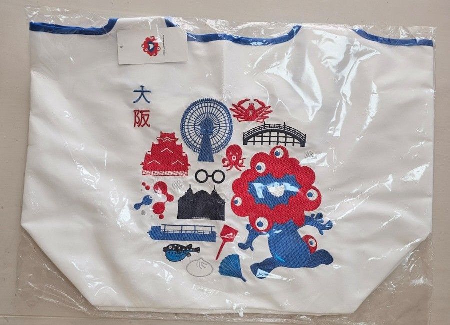 最終価格 万博 ミャクミャク 紀ノ国屋 紀伊國屋 刺繍入りエコバッグ