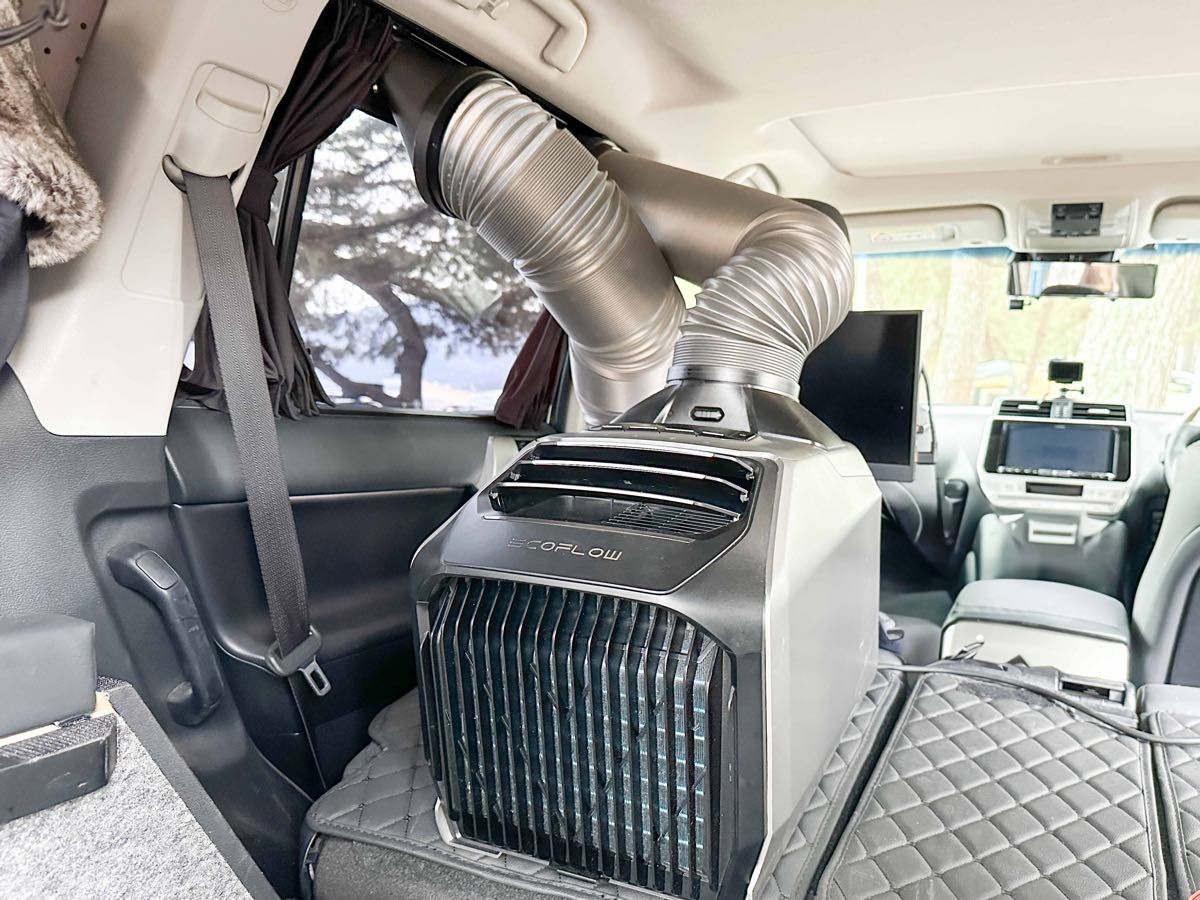 EcoFlow WAVE 2 / 3】ダクト用後部座席窓枠 汎用 エコフロー