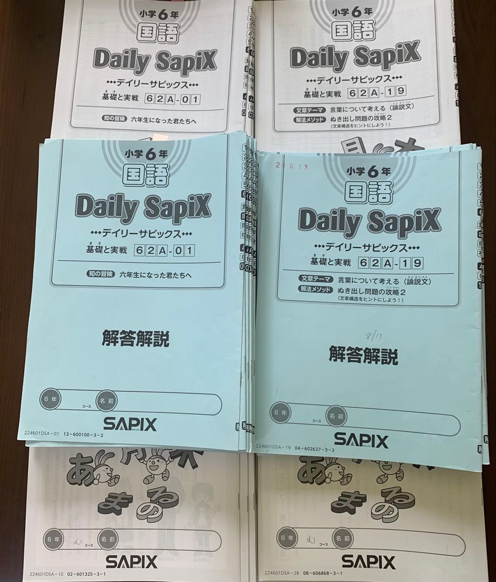 サピックス デイリーサピックス 6年 国語 全38回セット｜Yahoo!フリマ