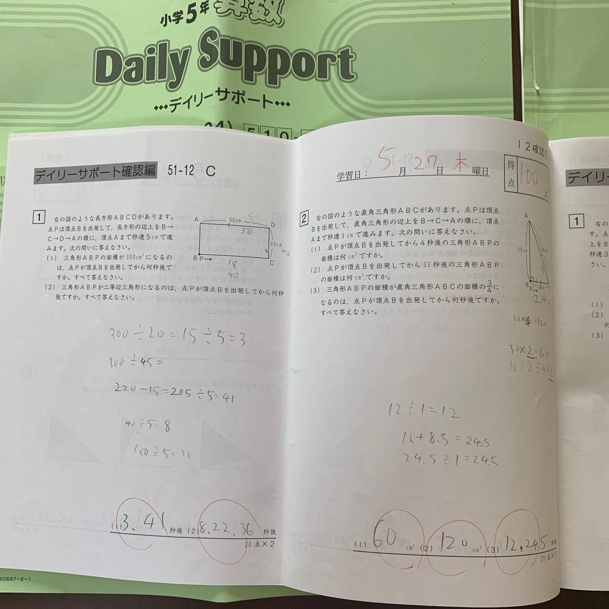 サピックス 小5 算数 デイリーサポート 通年37回セット解答解説付き B4