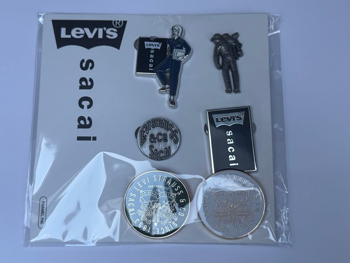 sacai LEVI'S Pins silver 限定 ピンズ リーバイス｜Yahoo!フリマ（旧