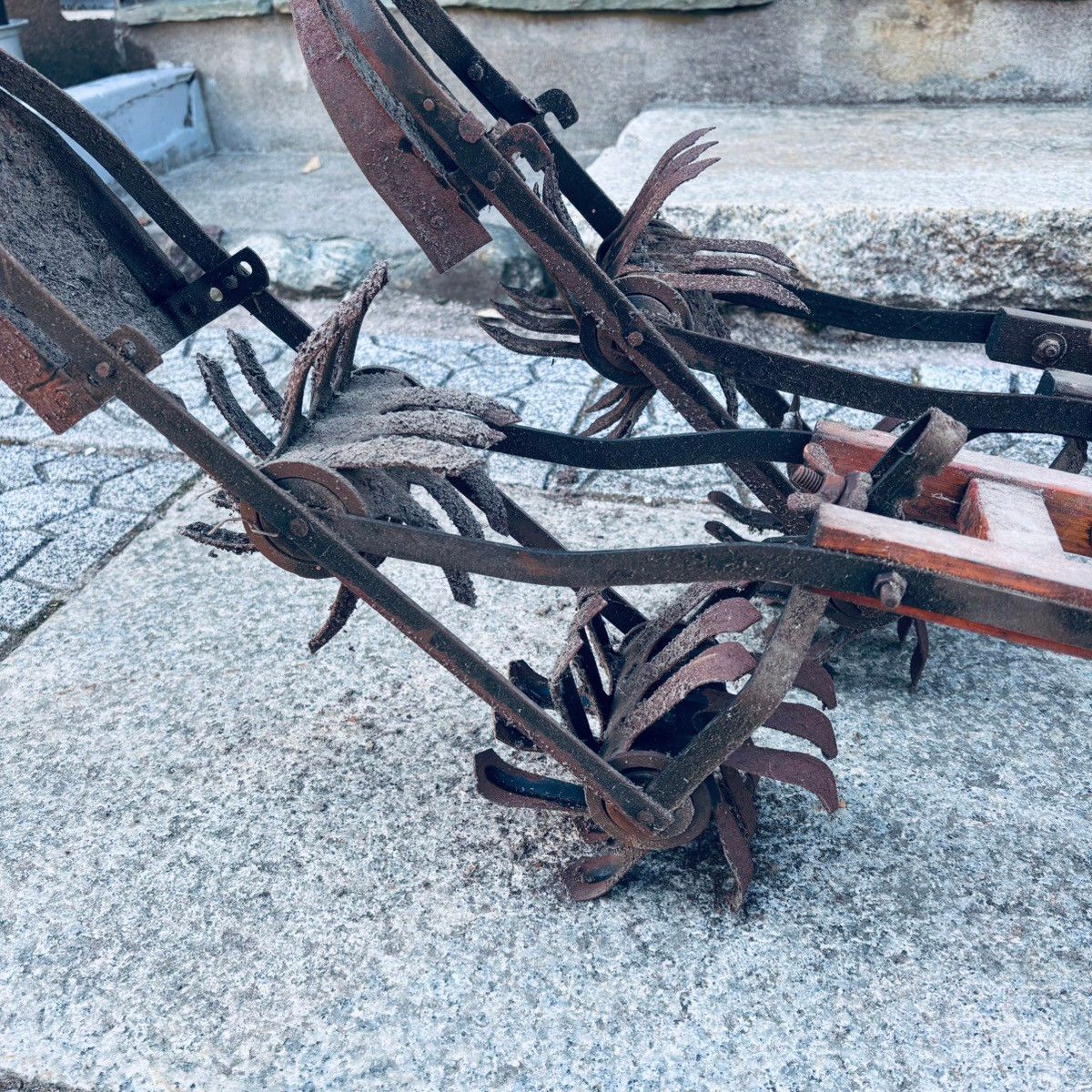 手押し 中耕除草機 田んぼ ごろ ゴロ 古民具 農機具 レトロ 昭和