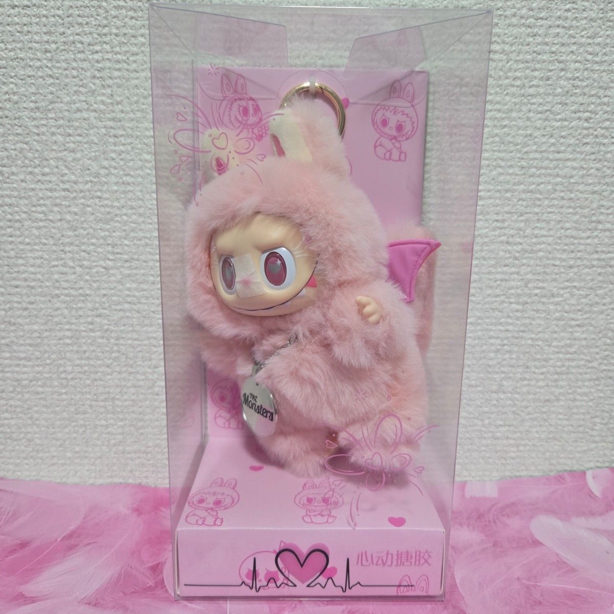 箱付き Labubu ZIMOMO ラブブ Angel ピンク ドラゴン ラブブ ジモモ