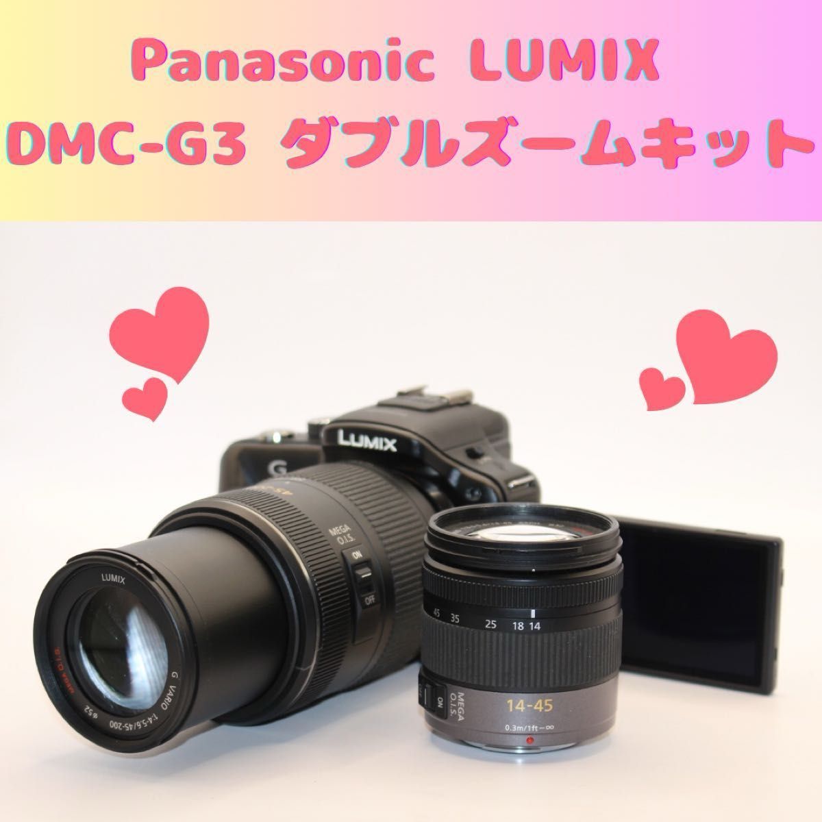 ショット数1842回 LUMIX DMC-G3 ダブルズームキット 望遠レンズ