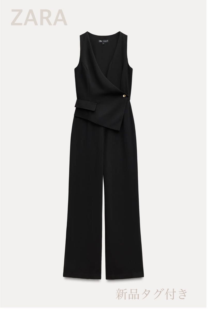 新品タグ付】ZARA ザラ ベストジャンプスーツ パンツ オールインワン