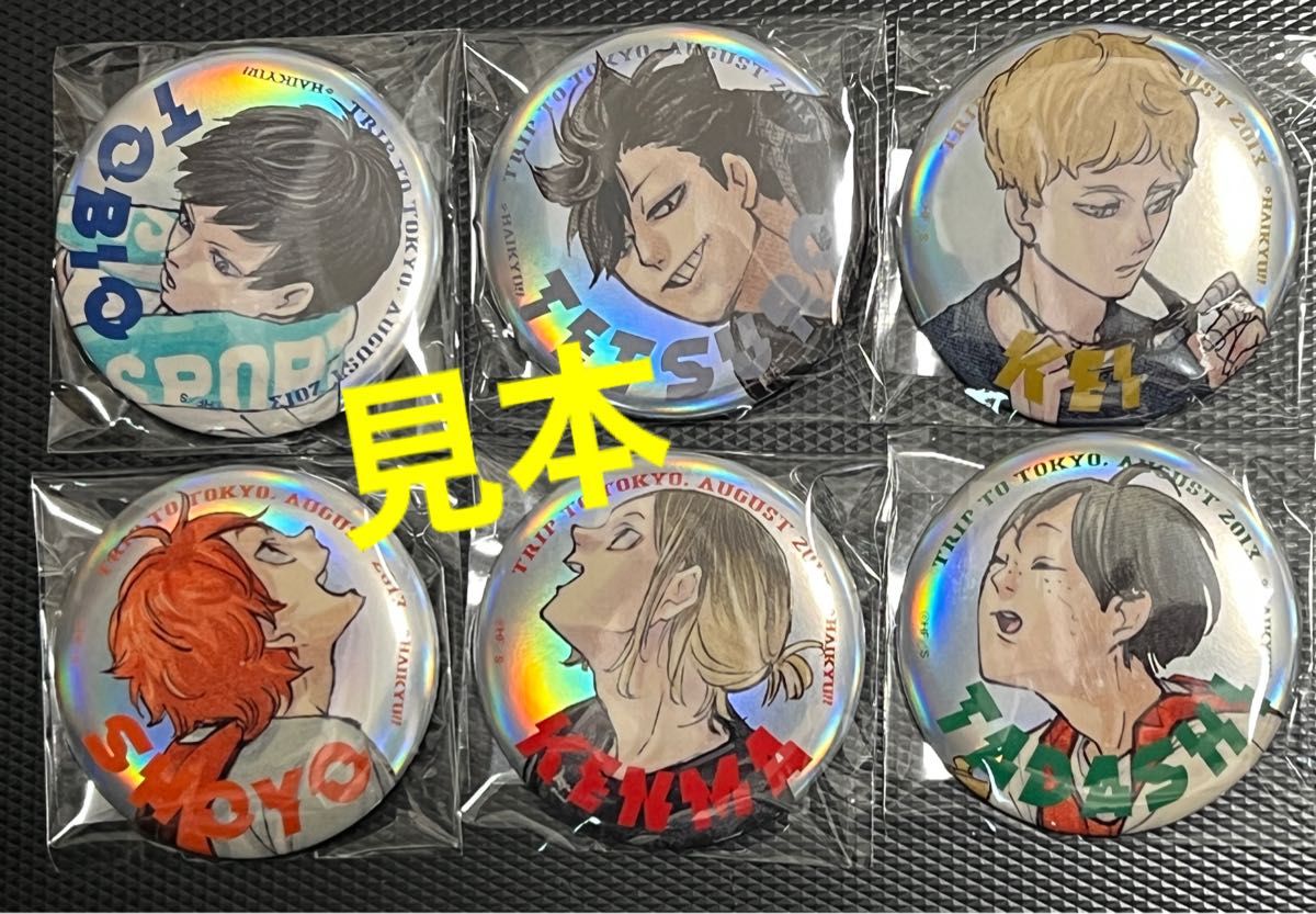 ハイキュー東京遠征2013夏 メタリック缶バッジジャンプGIGA 6種セット