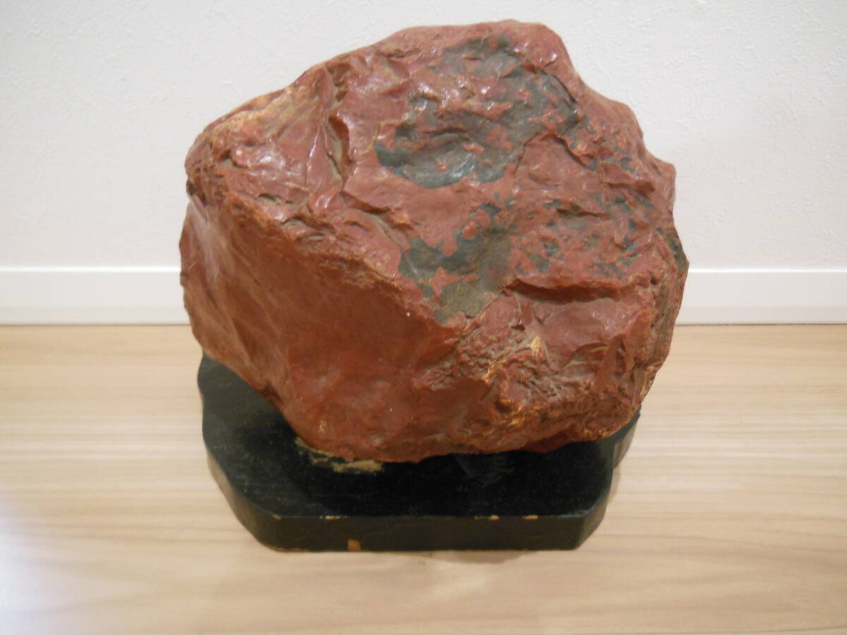 鳥取県 佐治川石 3.4㎏ 天然石 鑑賞石 プロ台座付き 鳥取県 佐治川石