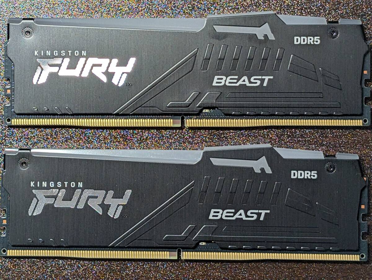 32GB | Kingston Fury DDR5 RGB 16GB×2 6000MT/s RGB発光 Intel XMP