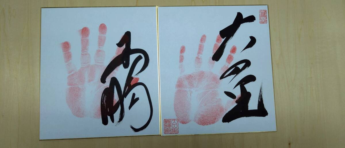 Yahoo!オークション - 大相撲手形直筆サイン 大関大の里・王鵬