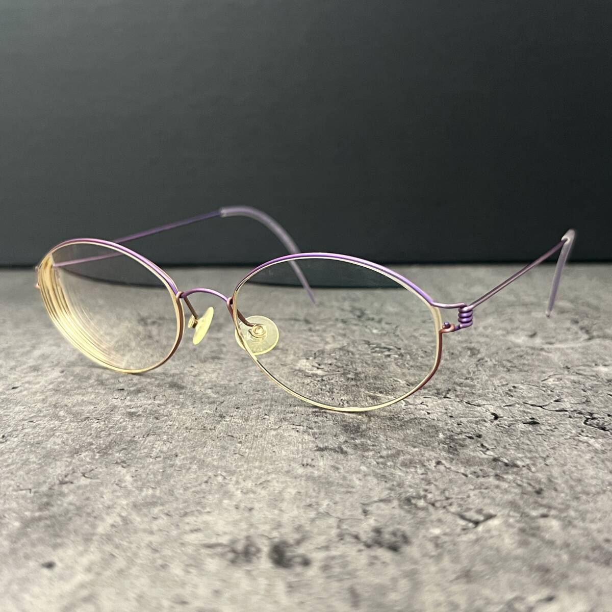 リンドバーグエアチタニウムリム子供用メガネフKim41サイズ60番カラー