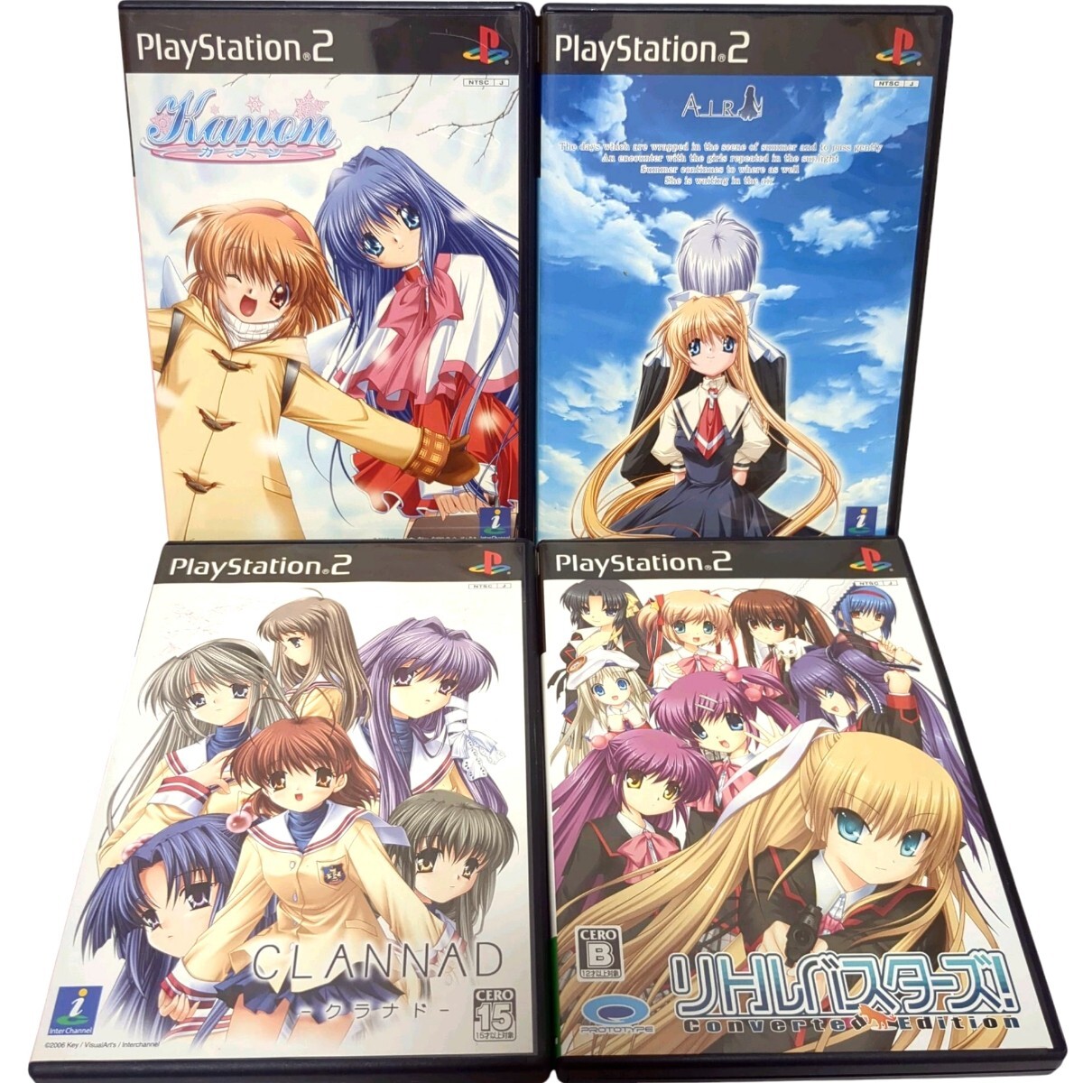 現状品】PS2 key ギャルゲーセット Kanon カノン AIR クラナド CLANNAD