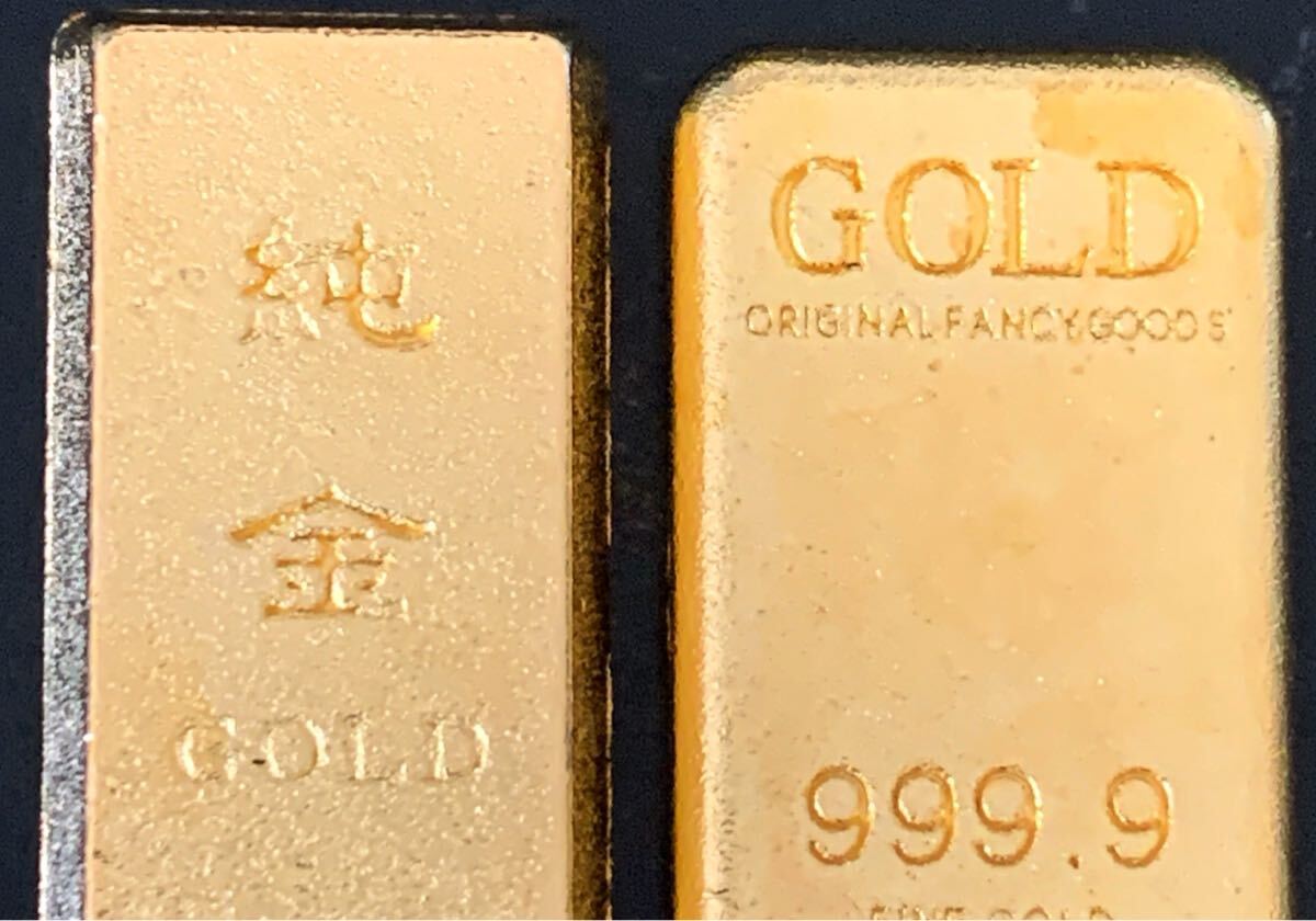 999.9 ファインゴールド 小型金バー Yahoo!オークション - 2個セット