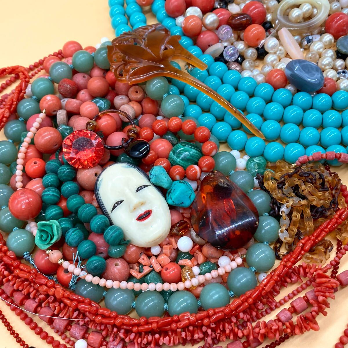 も*し様 アクセサリー おまとめ セット パール 珊瑚 琥珀 天然石 も*し様