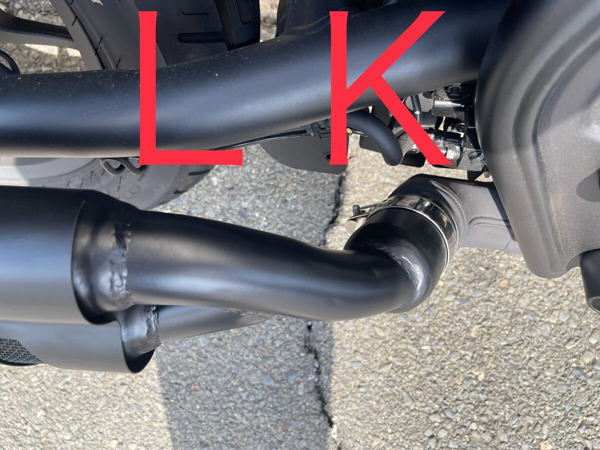 新型レブル250の2023〜2025年式マフラーgemspeed製 V3エンドバッフル