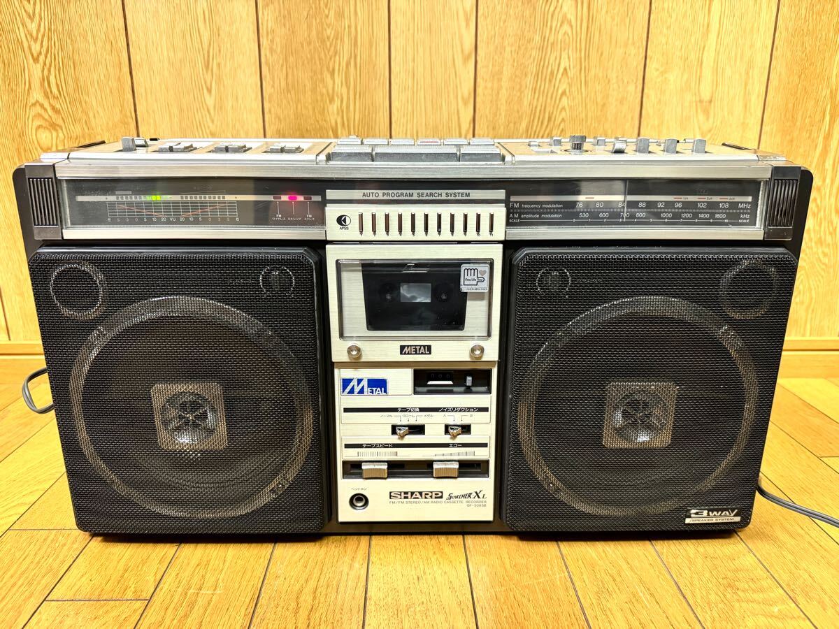 SHARP シャープ GF-508SB ラジカセ ラジオ カセットデッキ 昭和レトロ