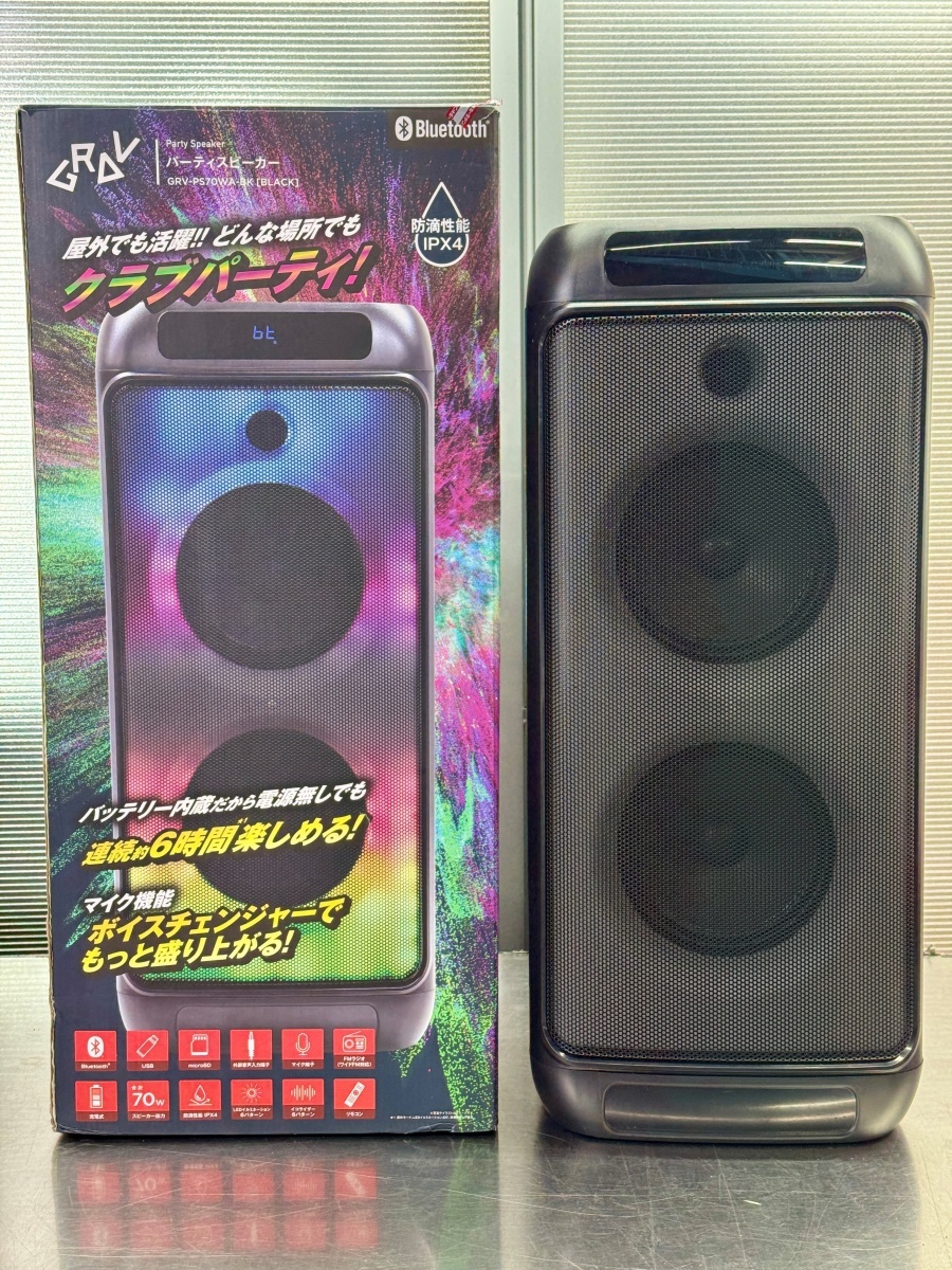 Yahoo!オークション - GRAV パーティスピーカー GRV-PS70WA-BK ブラッ