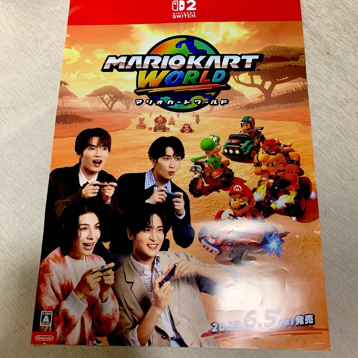 マリオカートワールド スノーマン snow man 販促用B2ポスター｜Yahoo