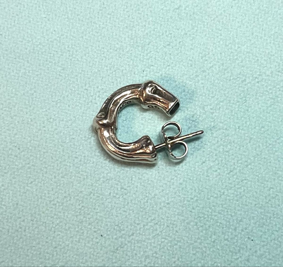 廃盤 Tiffany ティファニー バンブー ピアス シルバー 925 片耳 純正