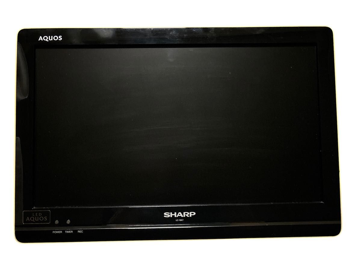 SHARP 19V型 LED液晶テレビ AQUOS LC-19K7-W リモコンなし 本体いたみ