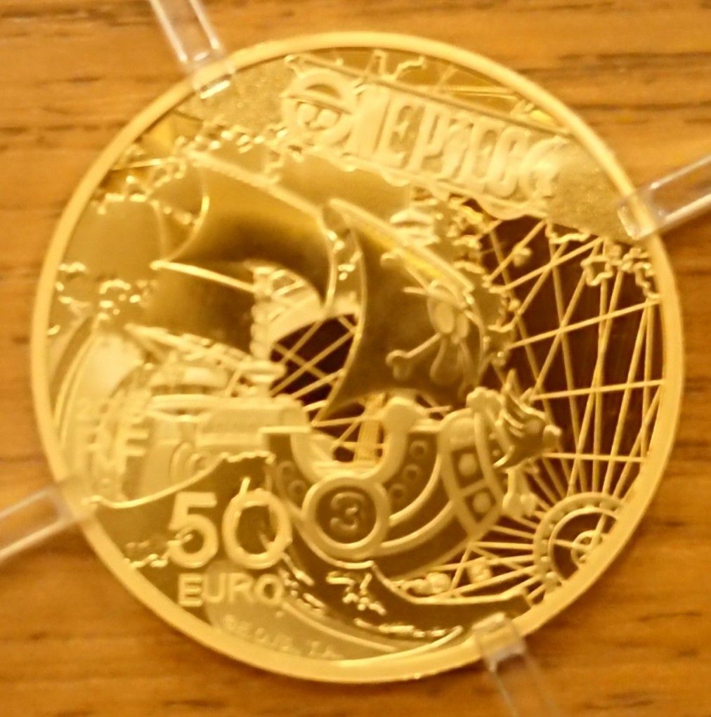 2025 フランス ワンピース 放送25周年記念 50ユーロ プルーフ 金貨