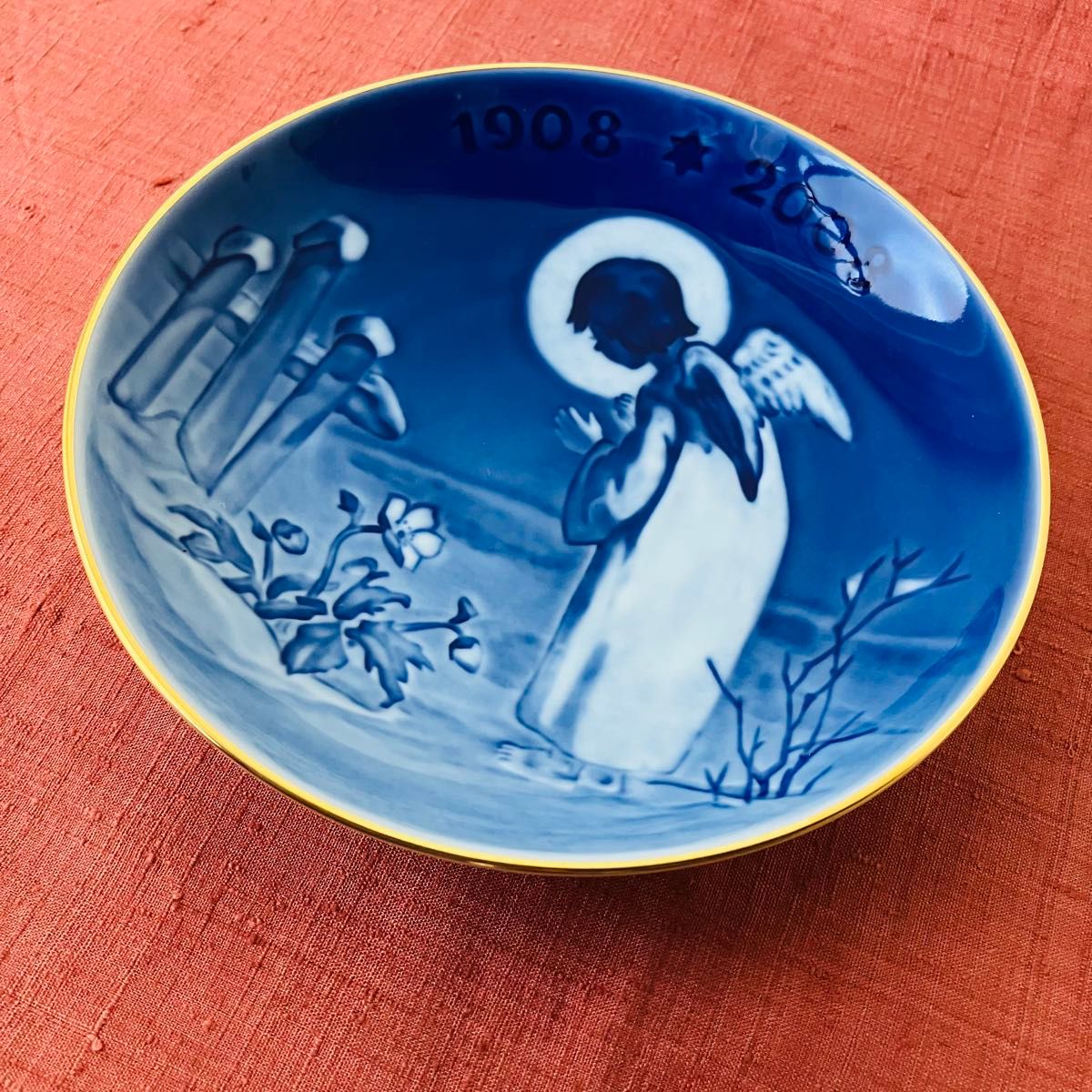ロイヤルコペンハーゲン イヤープレート 1908~2008 100周年記念 天使