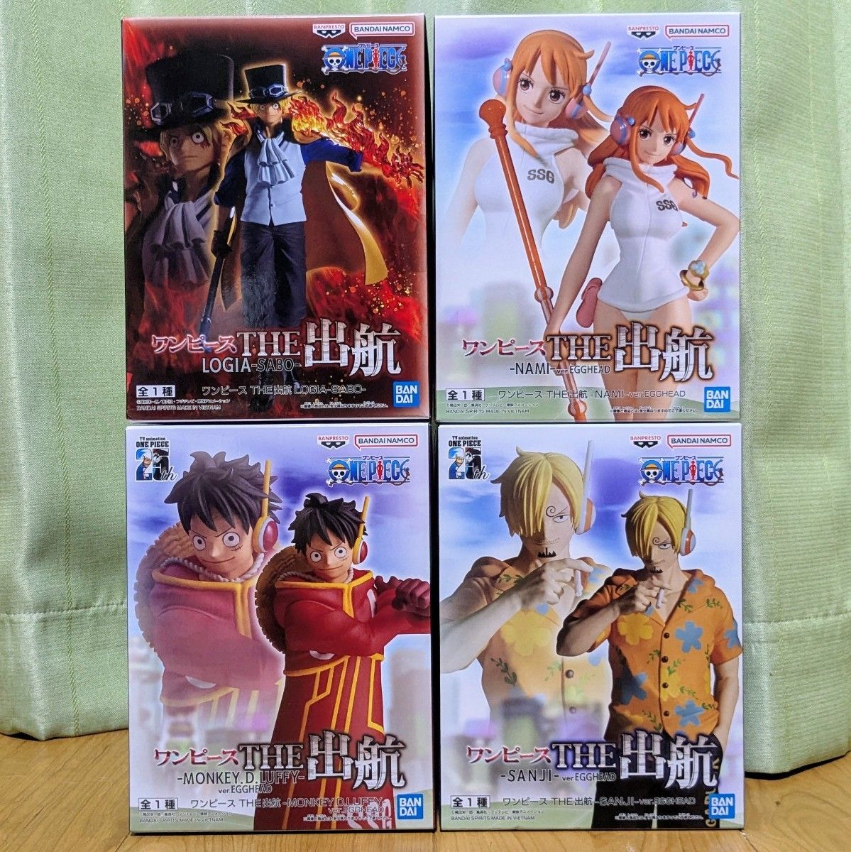 ワンピース フィギュア THE出航 ナミ サボ サンジ ルフィ4体セット