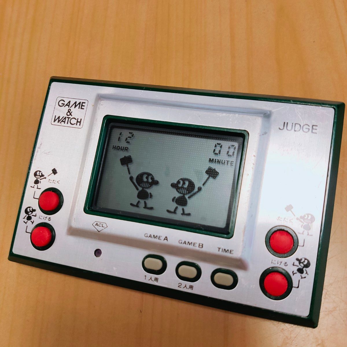 再々値下げ中 動作品 反射板偏光板交換済 ゲームウォッチ ジャッジ 緑