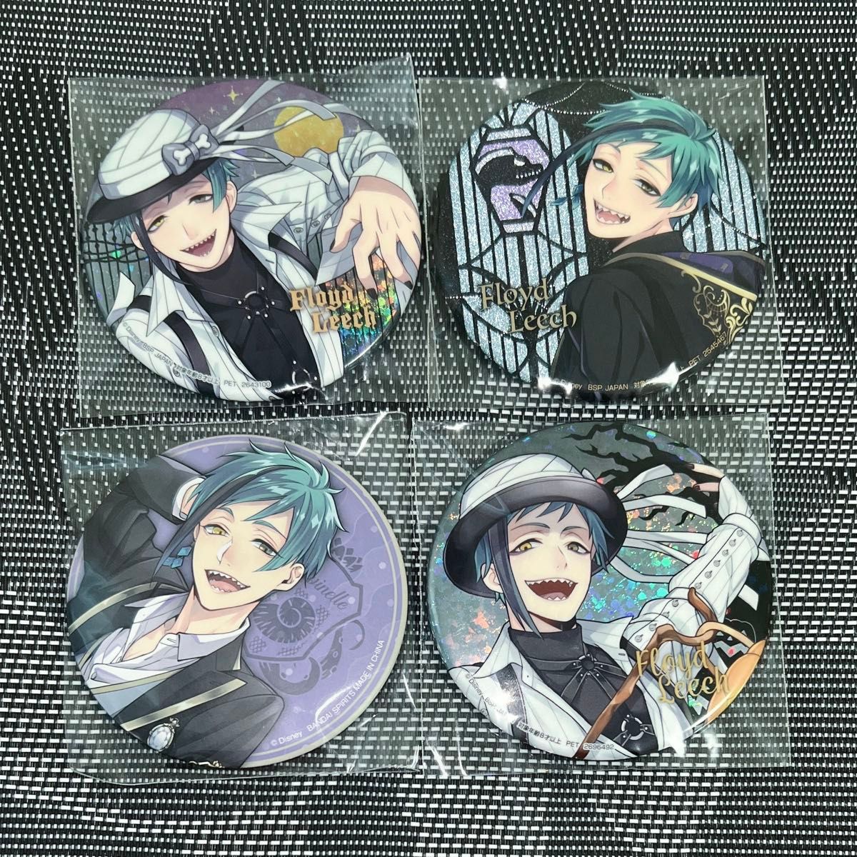 ツイステ フロイド・リーチ namco 缶バッジ 一番くじ スケアリー 寮服