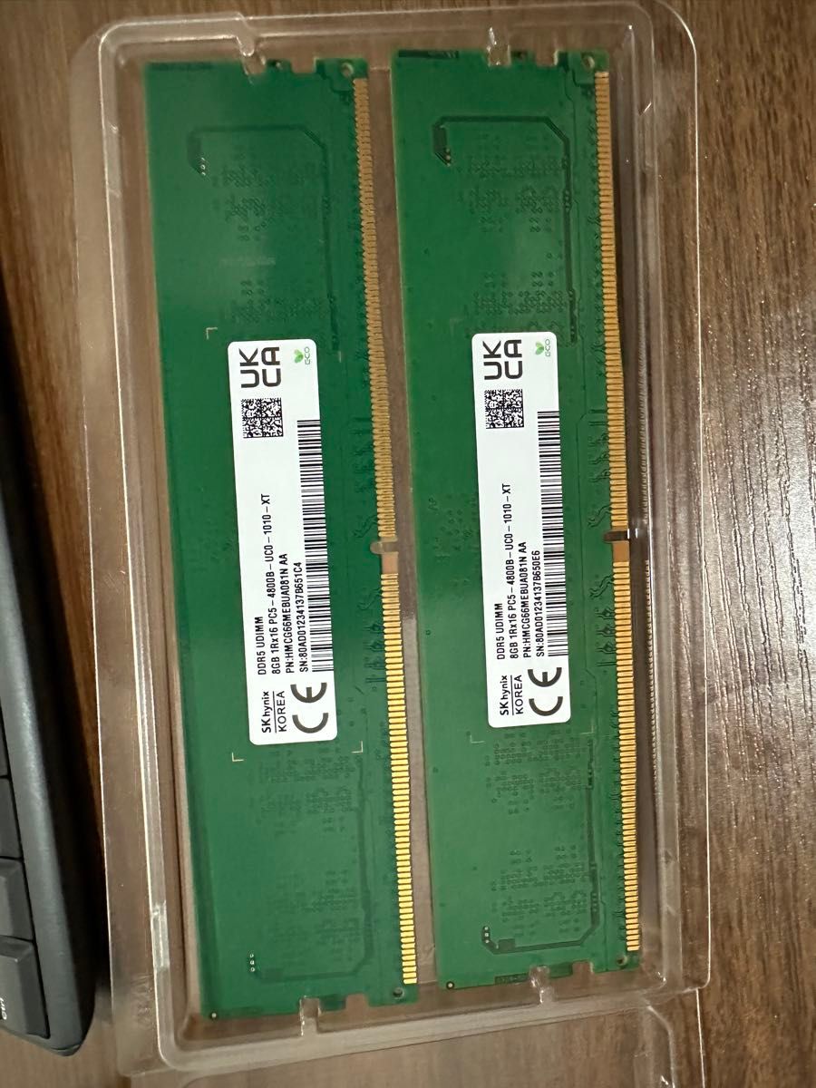 SKhynix デスクトップ用メモリ DDR5 4800hz 8G 2枚 ケース付き｜Yahoo