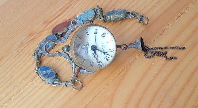 OMEGA オメガ 手巻き 球体ガラス 懐中時計 アンティーク スイス製 1882