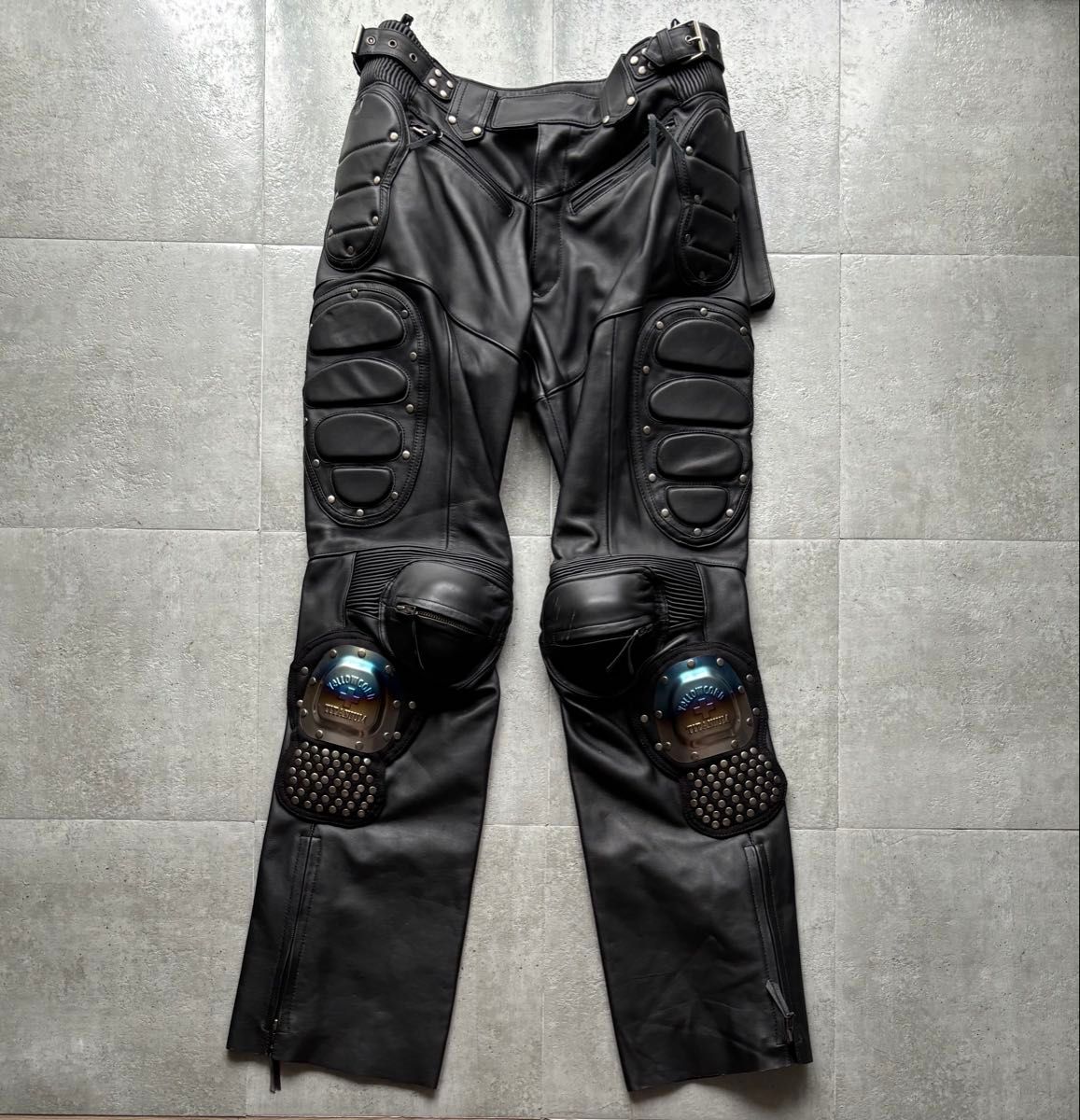 YELLOW CORN イエローコーン 廃盤チタニウムレザーバイクパンツ L