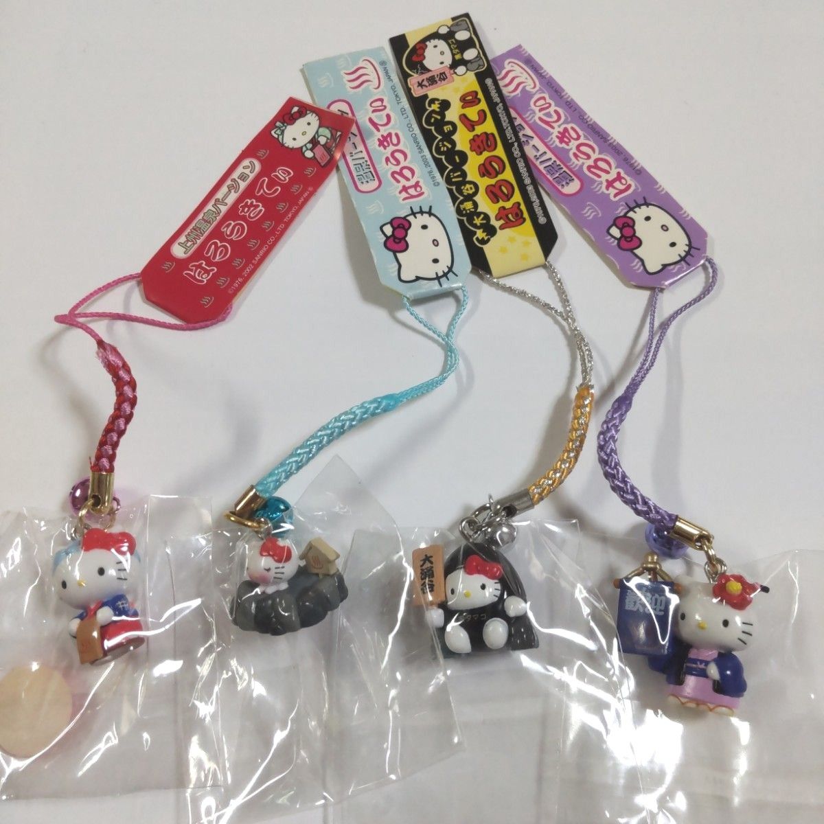 温泉地など ハローキティ ストラップ 10個セット 温泉地など ハロー