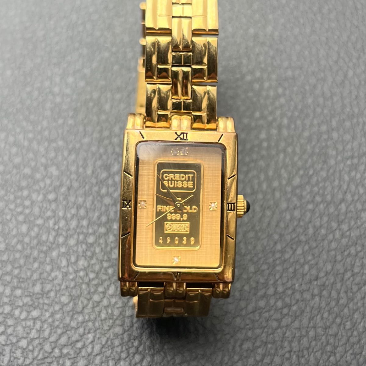 CREDIT SUISSE 腕時計 ゴールド ELGIN エルジンFINEGOLD 999 9