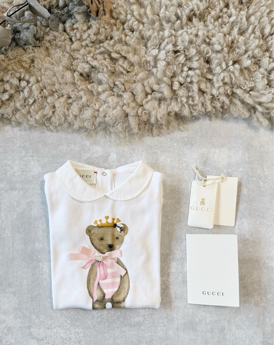 GUCCI グッチ ベビー ロンパース クマ柄 9/12M（70－80cm
