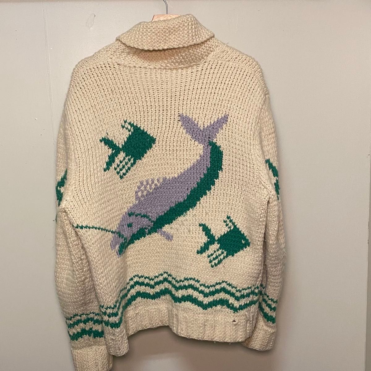 50s 60s カウチンセーター シャチ柄 魚柄｜Yahoo!フリマ（旧PayPayフリマ）