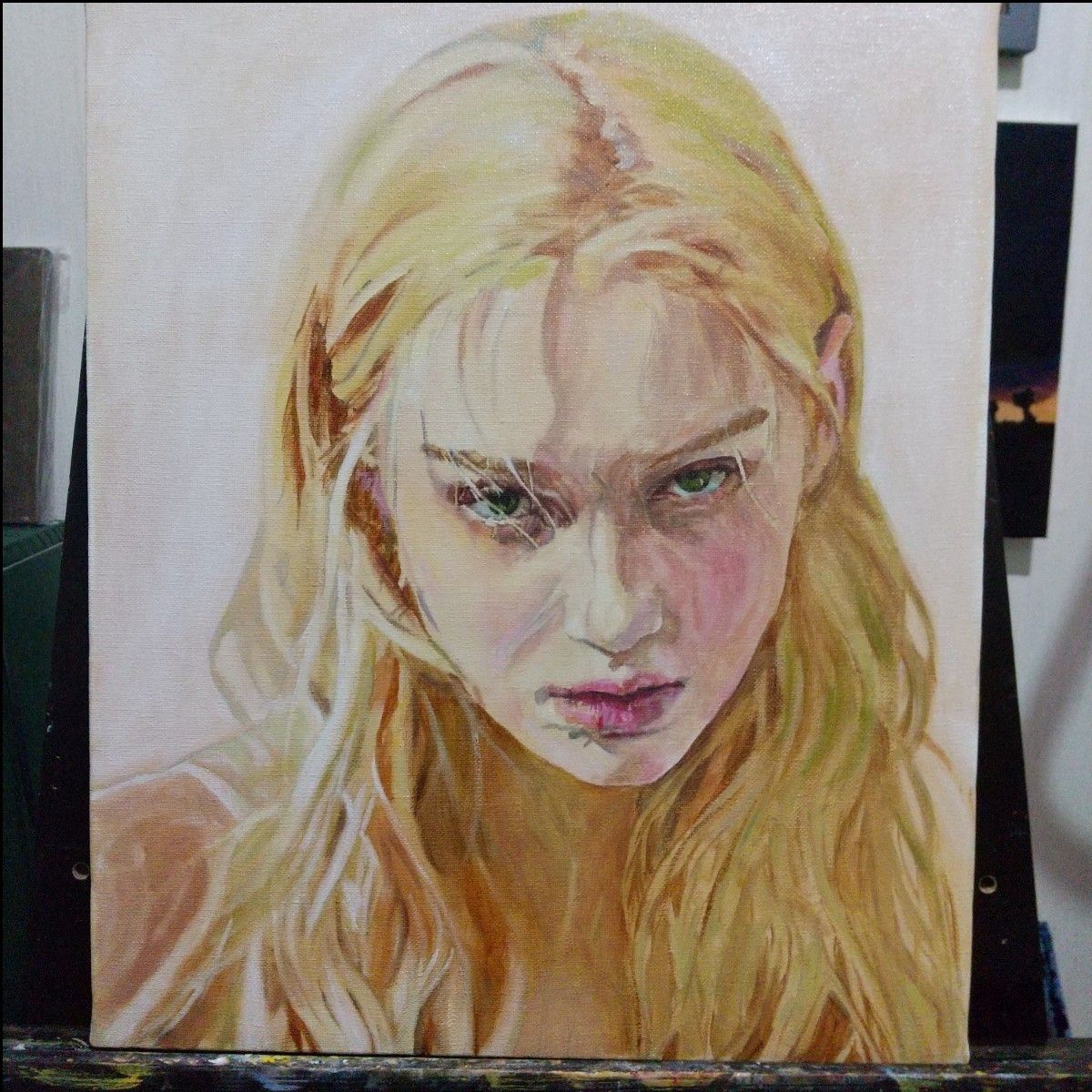 人物画#11 女性の肖像 油彩画 8号 F8 油絵 人物画#11 女性の肖像 油彩