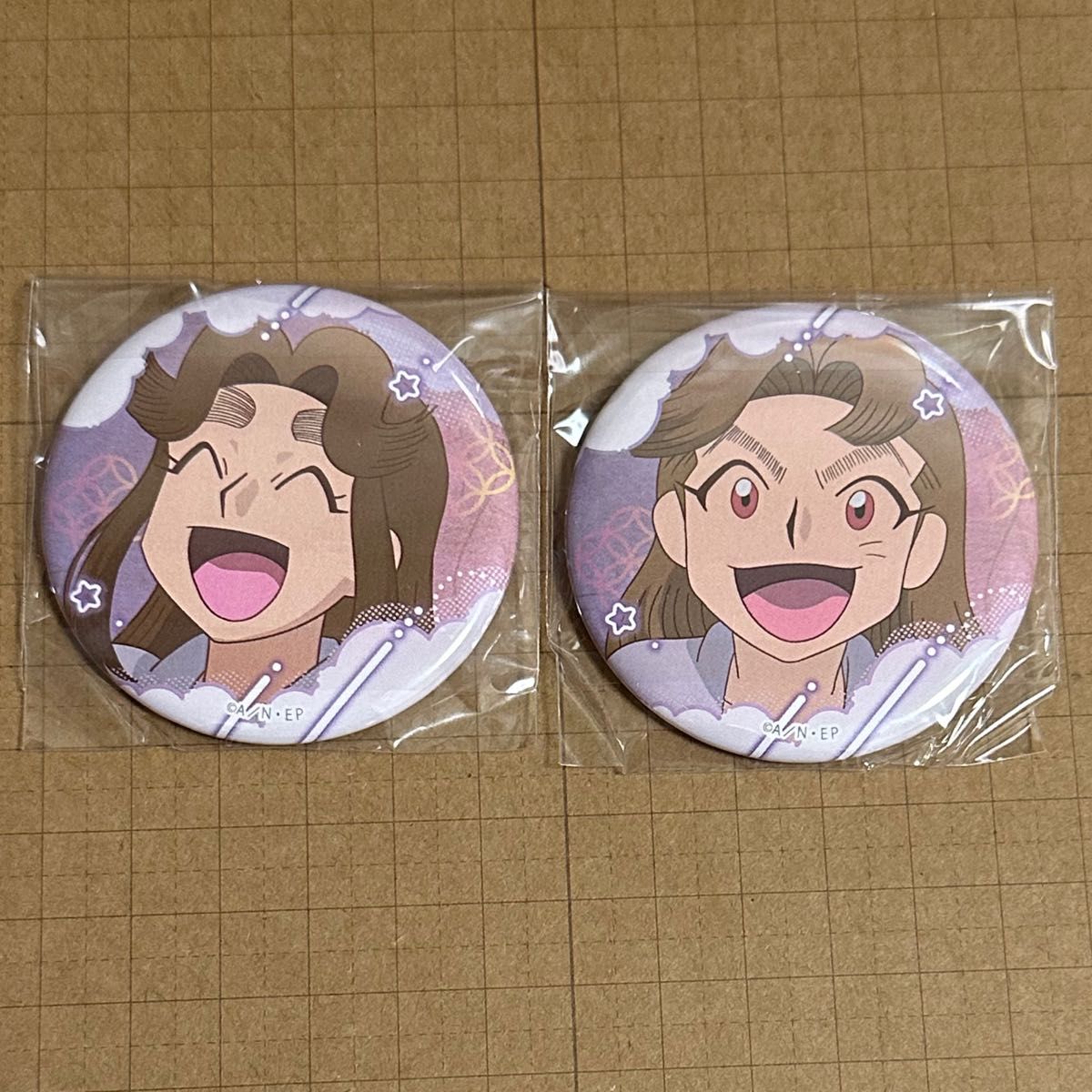 2点 田村三木ヱ門 平滝夜叉丸 百面相缶バッジ 寝巻き姿の段 忍たま乱