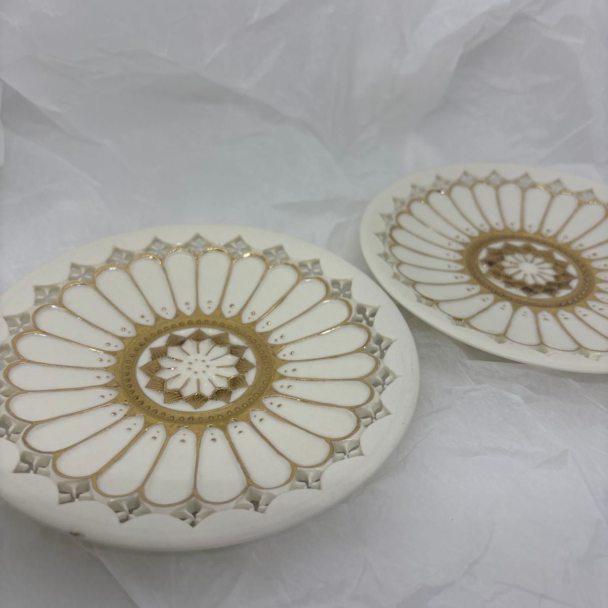 伊藤剛俊 金彩蓮透 ティーカップ ソーサー ペアセット｜Yahoo!フリマ