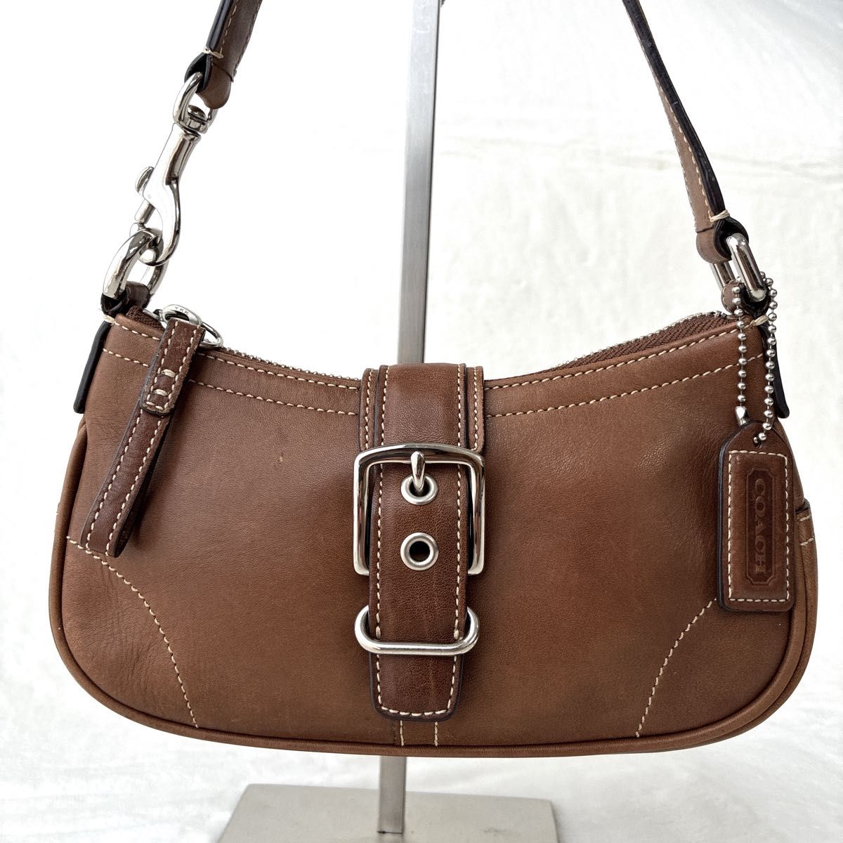 COACH コーチ ショルダーバッグ レザー ブラウン レディース