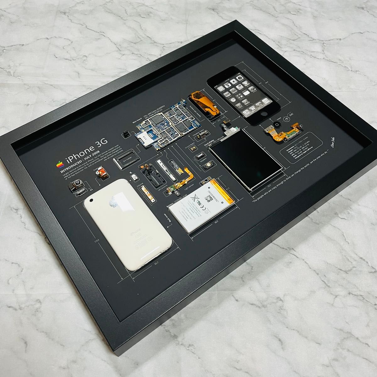 希少端末】iPhone 3G White 標本アート ボックスフレーム仕様｜Yahoo