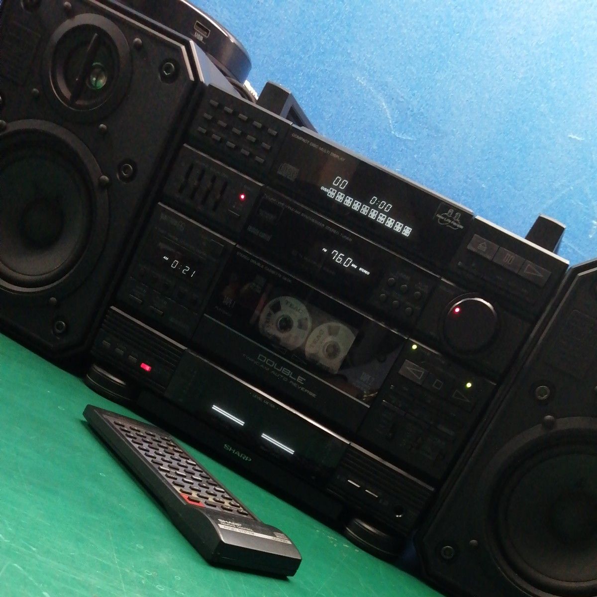 SHARP ライブミニCD CD−X17 キャリングコンポ CD テープ駄目 ジャンク