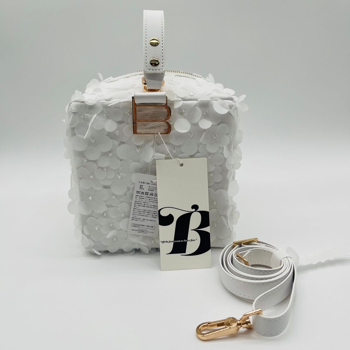 新品タグ付き】Bibiy B FLORET BOX BAG ホワイト 白 ビビィ ボックス型