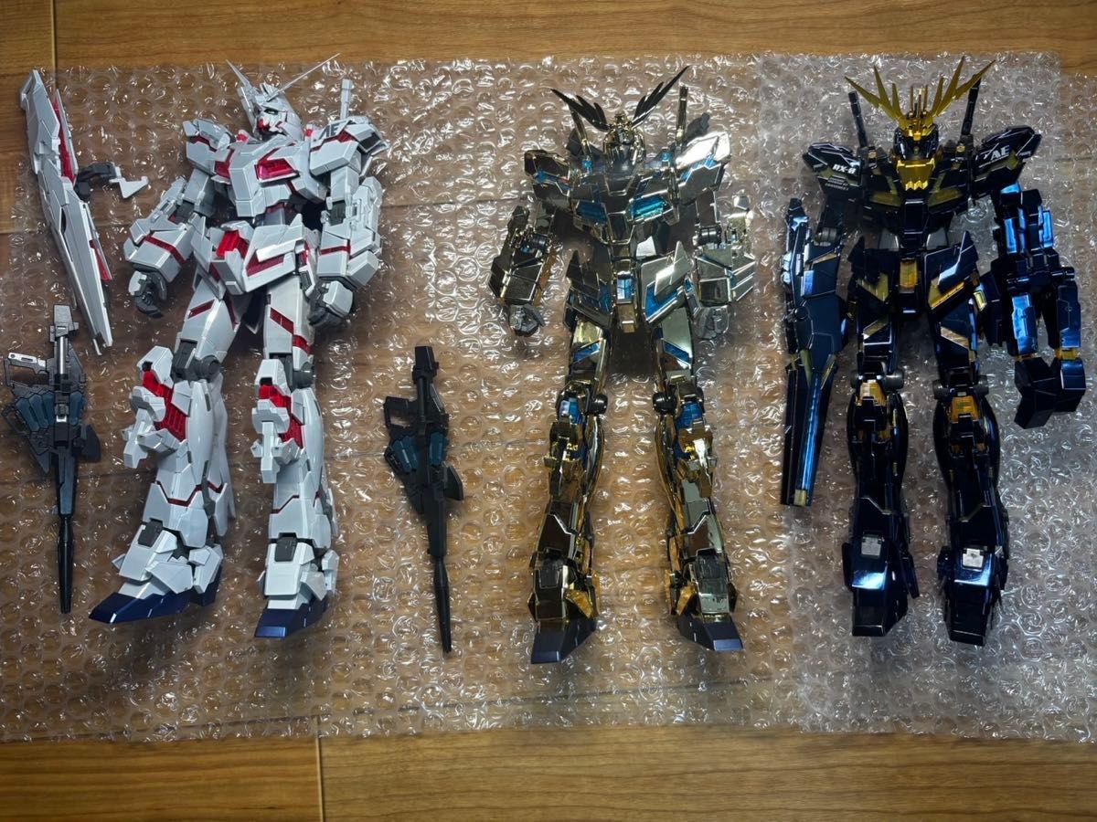 MG ガンプラ ユニコーンシリーズ 3体セット 組み立て済みジャンク品