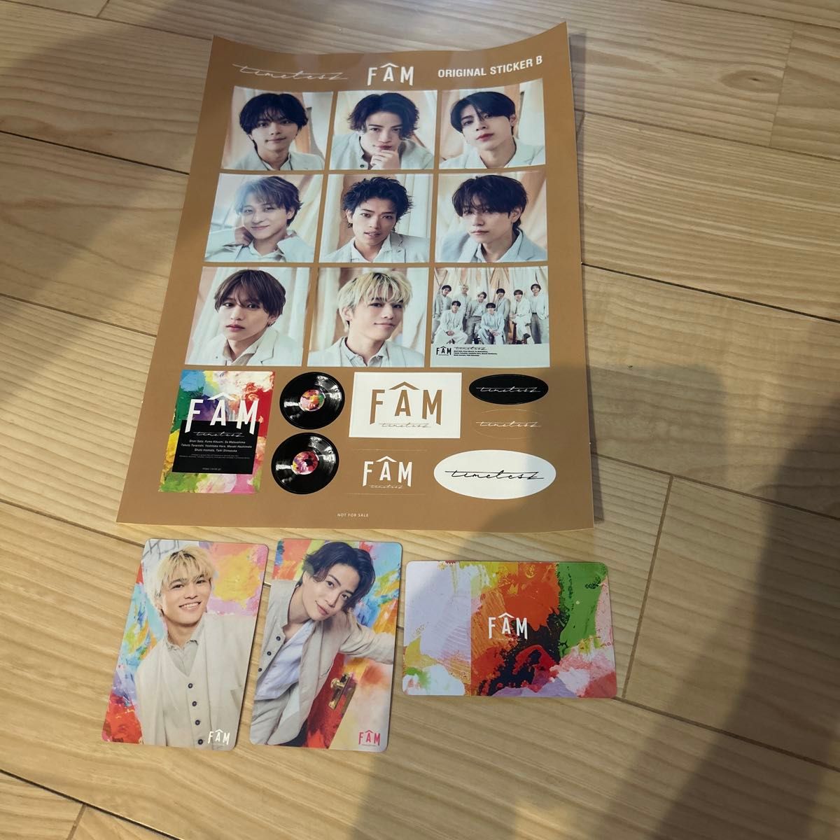 タイムレス FAM ステッカー ver B timelesz タイムレス 特典 シール