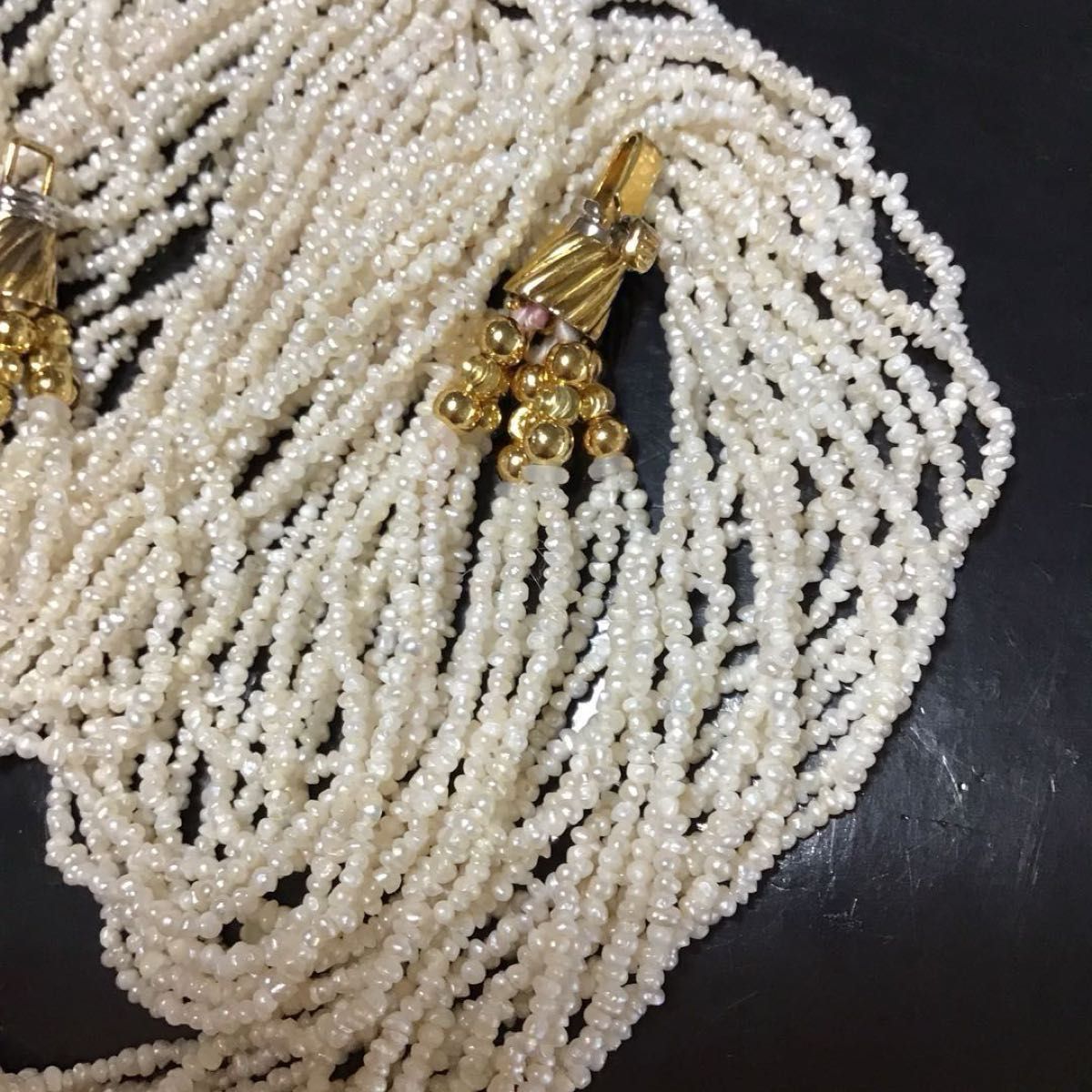 2点まとめ アコヤ真珠 砂芥子 砂ケシパール15連ネックレス ケ9 アコヤ