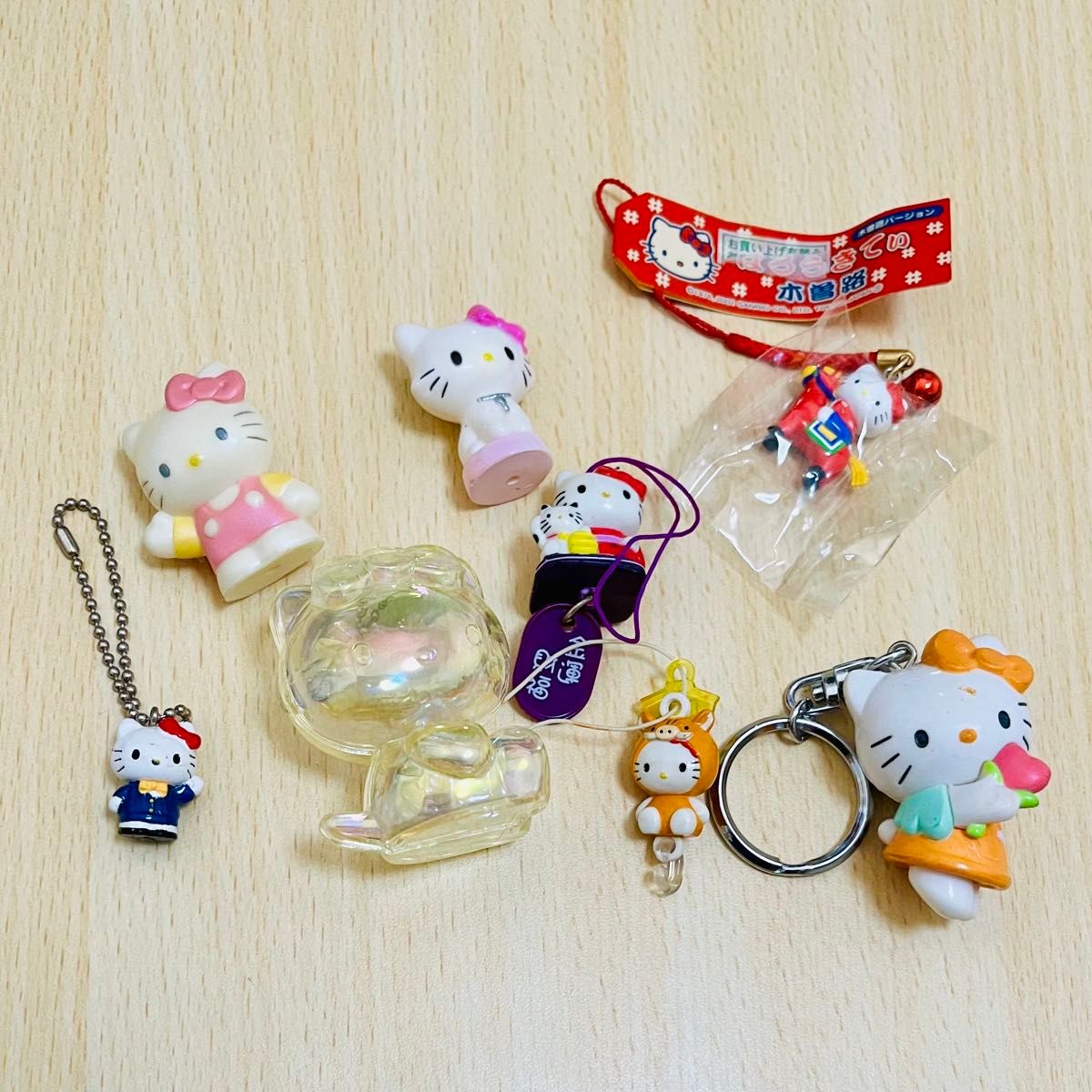 キティ ご当地ストラップ キーホルダー キーチェーン セット 超レトロ