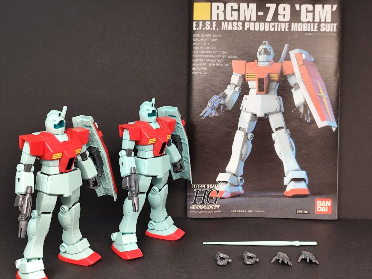 1/144 HGUC ジム 2体セット 組立済み完成品 RGM-79 HG ジャンク