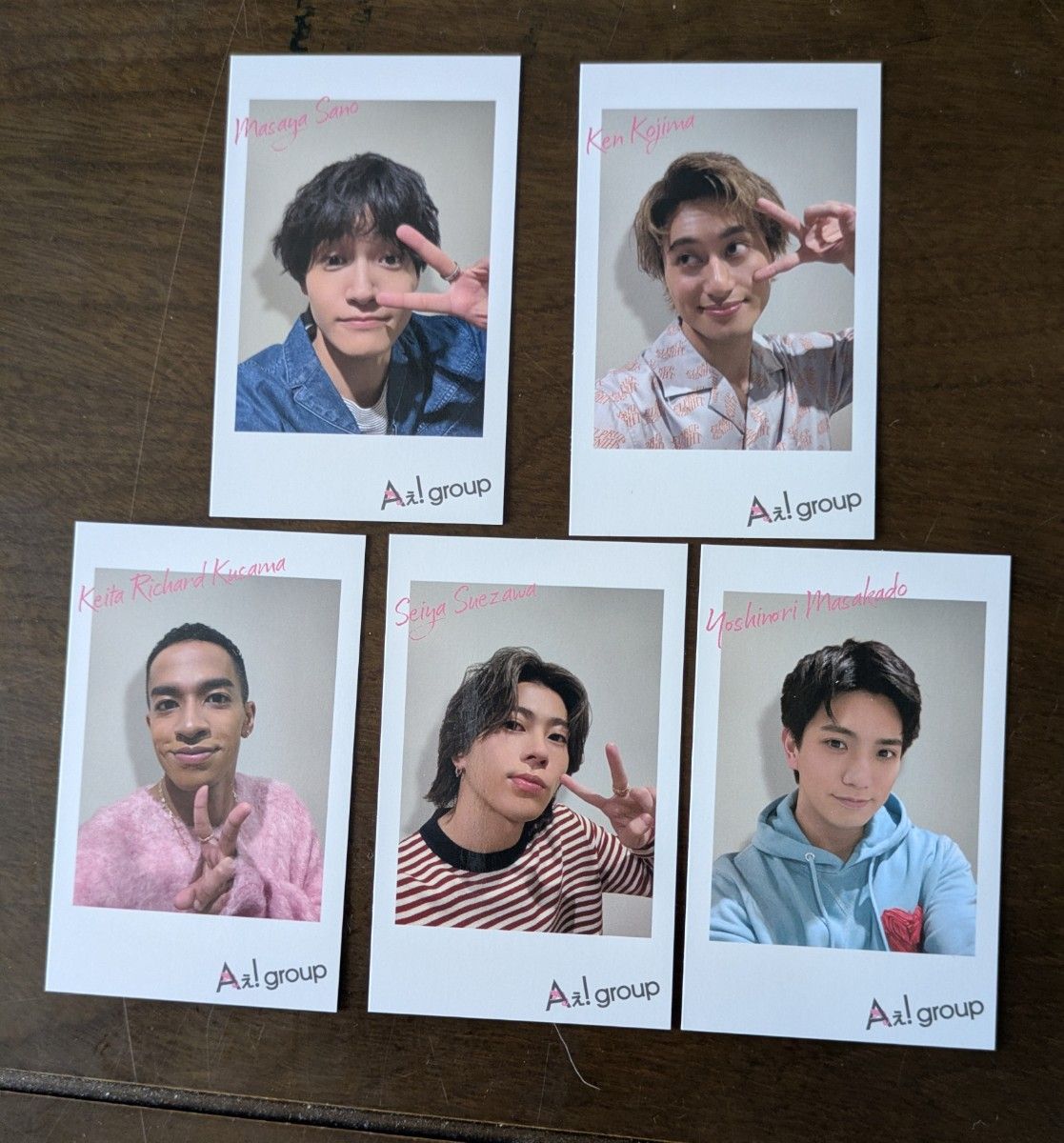 Aぇ group チェキ風カード メンバーソロ5枚セット(3rdシングル