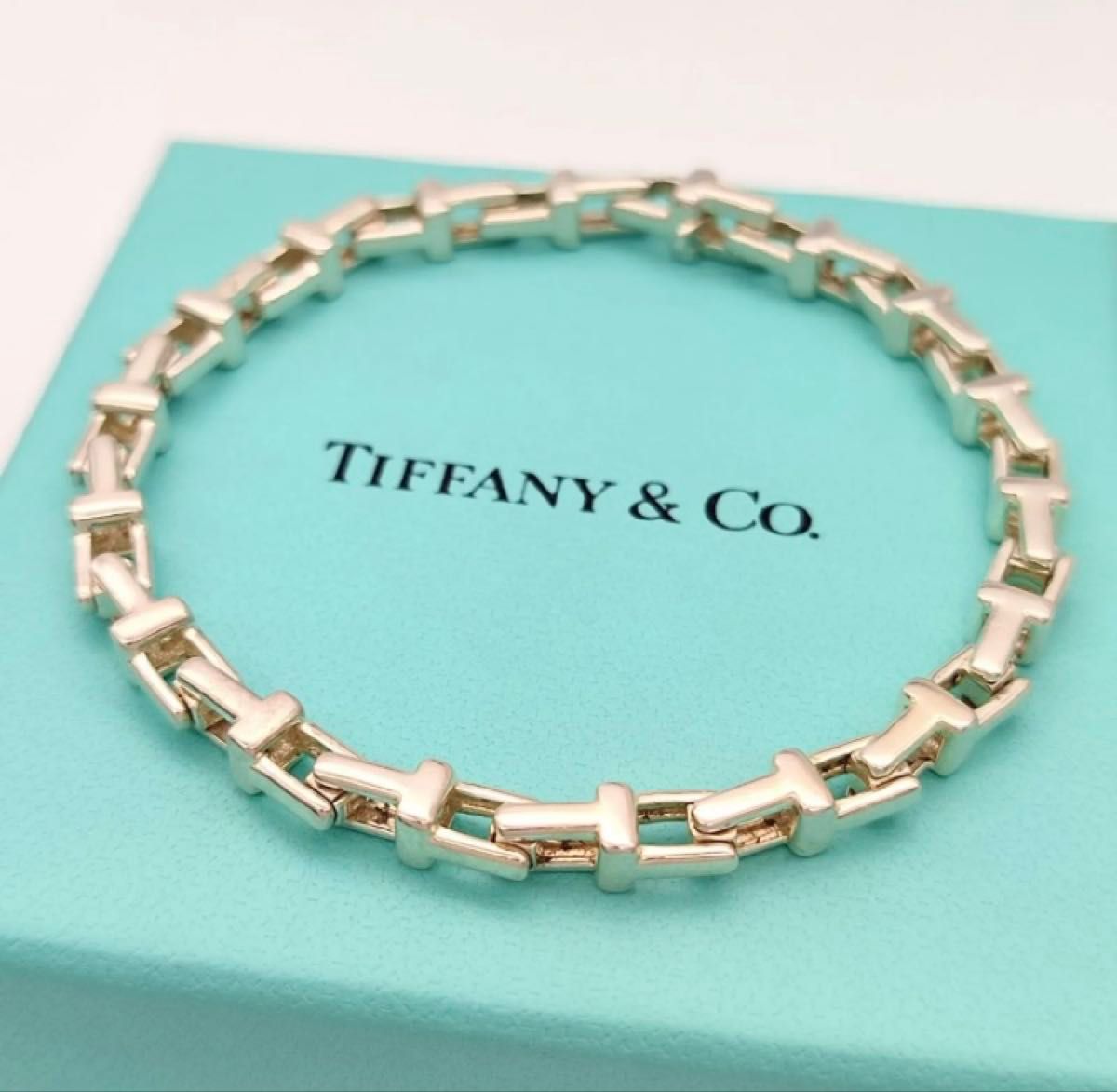 廃盤 正規品 ティファニー Tiffany & Co Tナローチェーンブレスレット